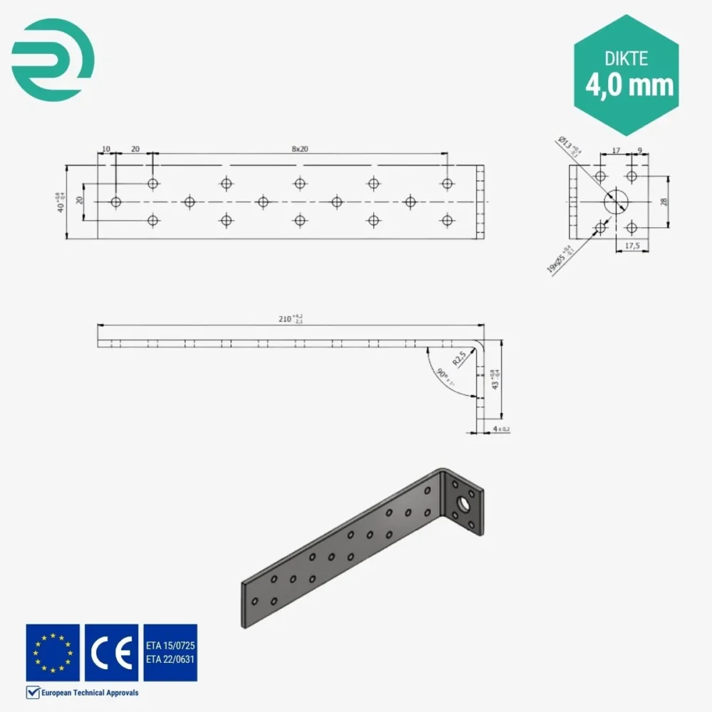 REZU - Houtverbinders - Hoekijzer standaard KK 11 - Details