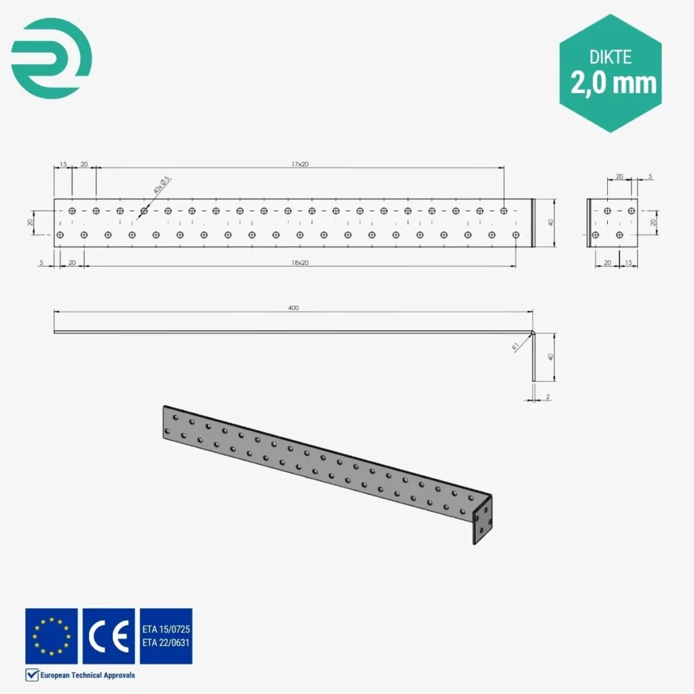 REZU - Houtverbinders - Hoekijzer standaard KK 3 - Details