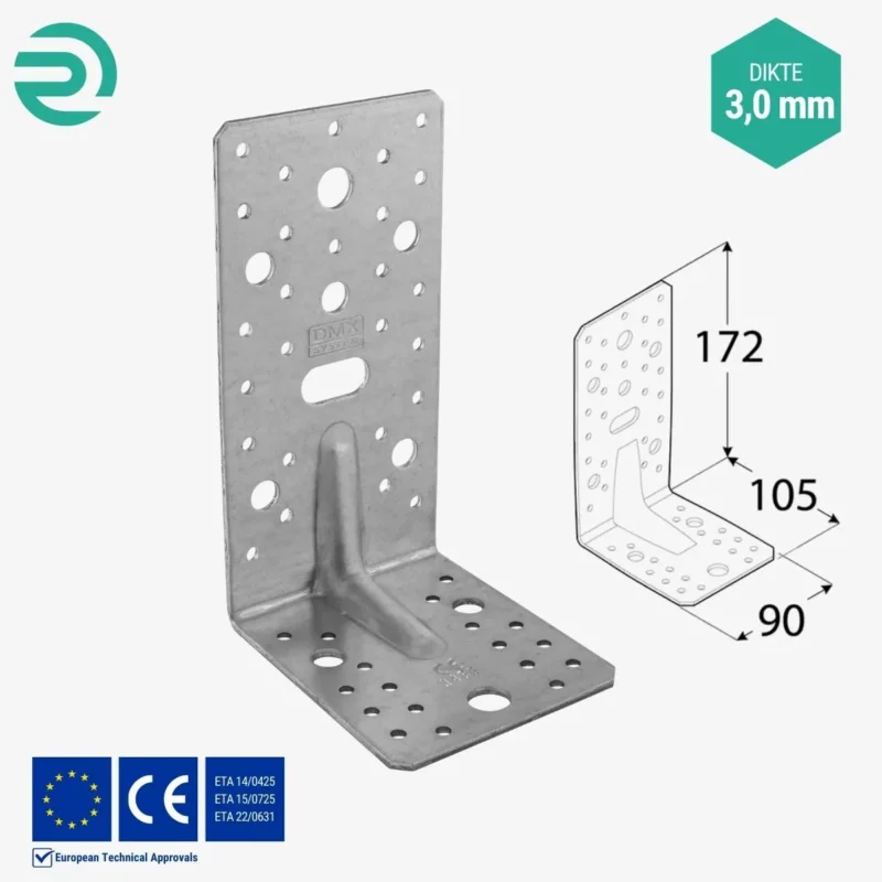 REZU - Houtverbinders - Hoekijzer versterkt KP 6
