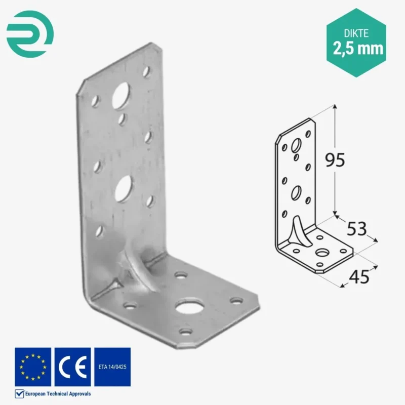 REZU - Houtverbinders - Hoekijzer versterkt KPK 11