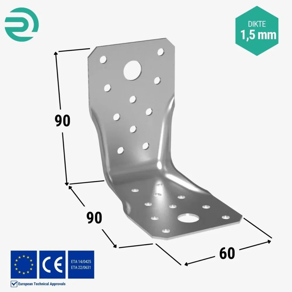REZU - Houtverbinders - Hoekijzer versterkt LBS 90