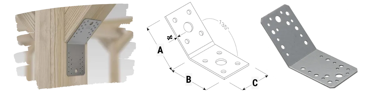 REZU - Houtverbinders - Hoekijzers standaard KLR - Specificaties