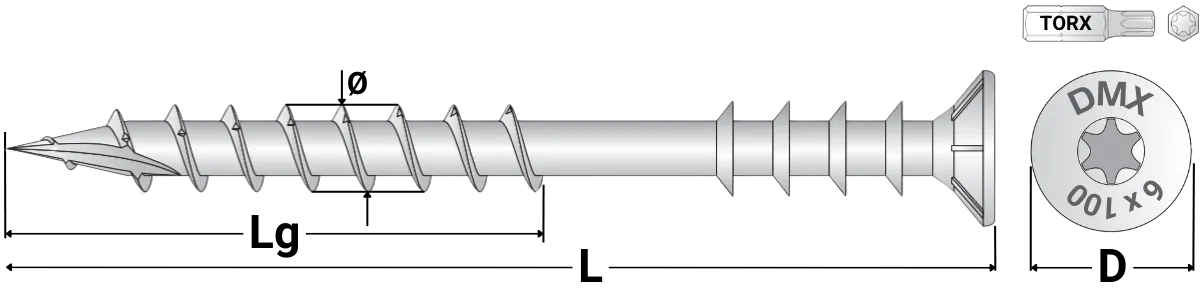 REZU - Schroeven - Afstandschroef WDS - Specificaties