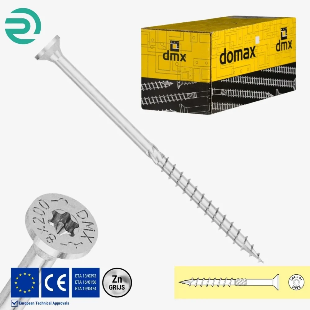 REZU - Schroeven - Constructieschroeven CS - Spaanplaatschroef grijs verzinkt - Afmeting 180-240 mm