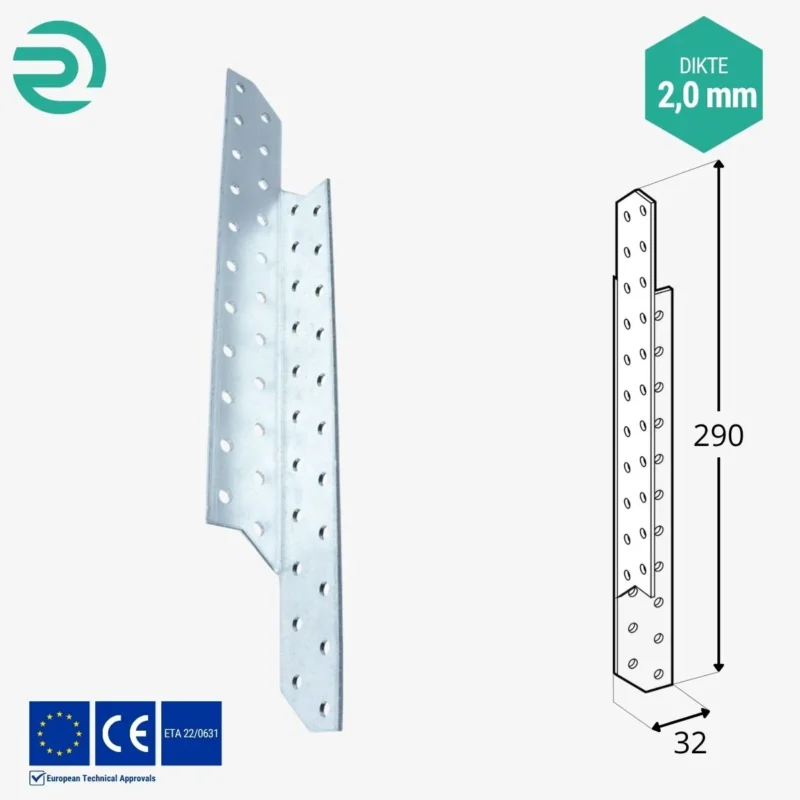 REZU - Houtverbinders - Hoekijzer spantanker LK 8 - Rechts