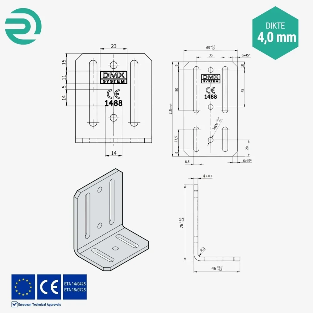 REZU - Houtverbinders - Hoekijzer verstelbaar KR 3 - Details