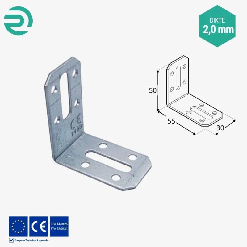 REZU - Houtverbinders - Hoekijzer verstelbaar KRD 1