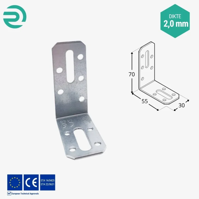 REZU - Houtverbinders - Hoekijzer verstelbaar KRD 2