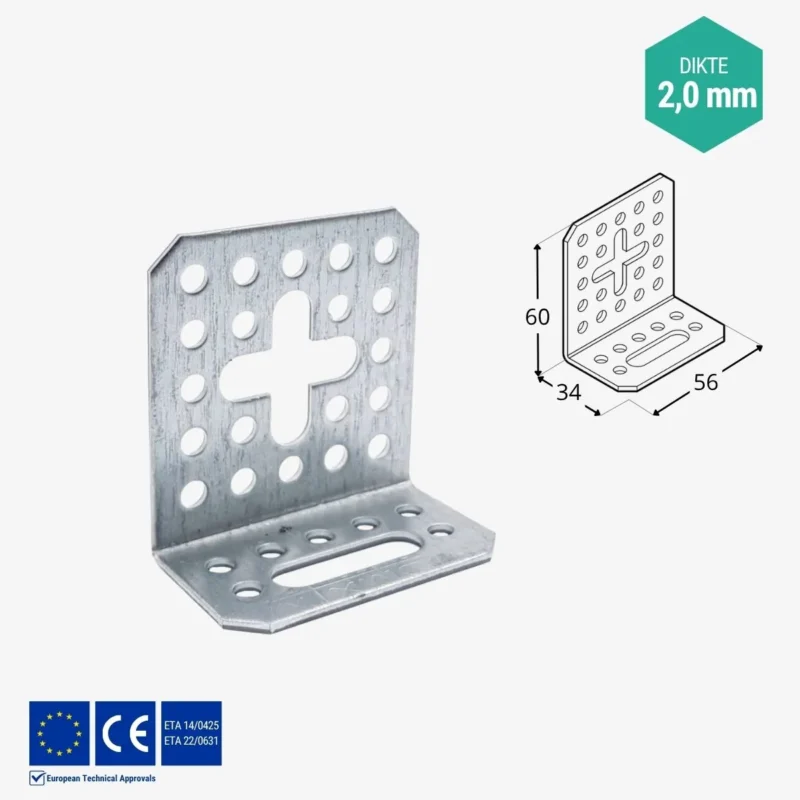 REZU - Houtverbinders - Hoekijzer verstelbaar KRD 6