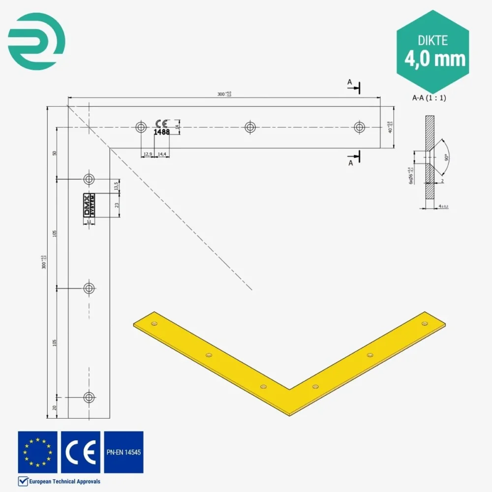 REZU - Houtverbinders - Houtverbinder plat NA 4 - Details