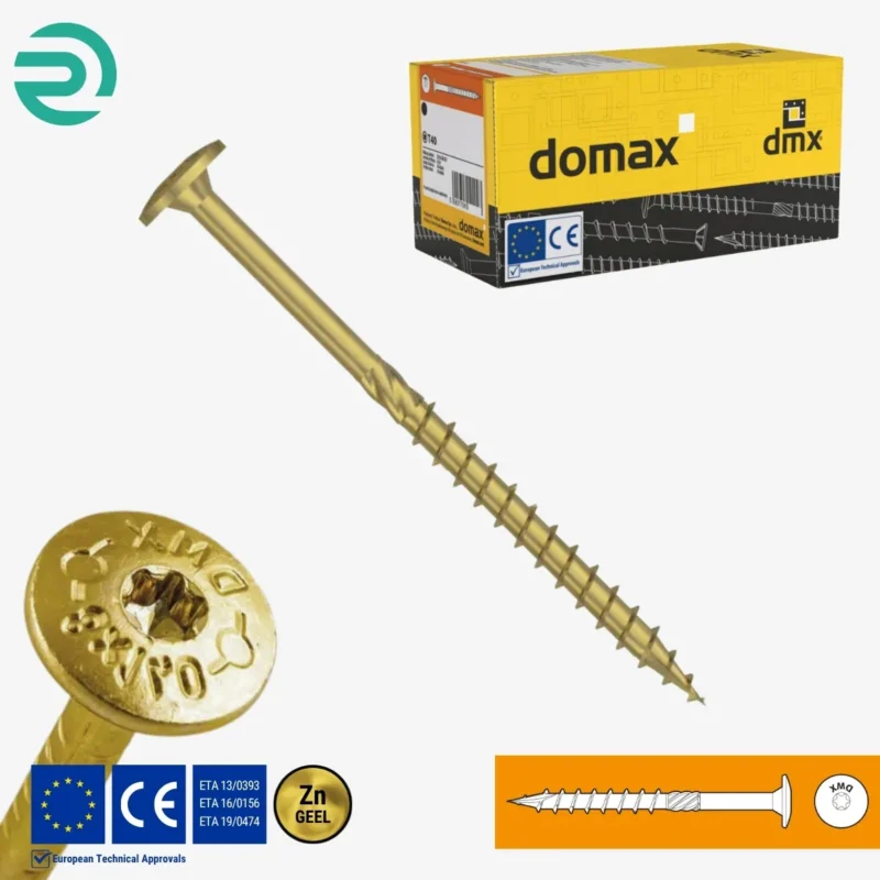 REZU - Schroeven - Tellerkopschroeven CT - Geel verzinkt - Afmeting 120-160 mm